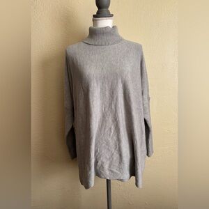 Joseph A Light Gray Turtleneck Sweater/tunic Oversized
